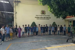 Các đối tượng bị bắt. (Ảnh: TTXVN phát)