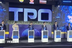 Các đại biểu thực hiện nghi thức khai mạc Đại hội đồng TPO lần thứ 12. (Ảnh: Hữu Duyên/TTXVN).