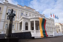 Trụ sở Bộ Quốc phòng Litva ở Vilnius. (Ảnh: Báo QĐND)