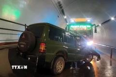 Hiện trường xảy ra vụ tai nạn. (Ảnh: TTXVN phát)