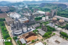 Toàn cảnh nhà máy sản xuất phân bón DAP Lào Cai. (Ảnh: Hoàng Hiếu/TTXVN)