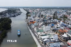 Một góc đô thị Sa Đéc (Đồng Tháp). (Ảnh: Nhựt An/TTXVN)