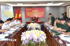 Quang cảnh buổi làm việc. (Ảnh: TTXVN phát)