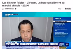 Ông Mickaël Driol, Tổng Giám đốc Mekong Partners, trong cuộc trao đổi với kênh BFM Business của Pháp. (Ảnh: TTXVN phát)