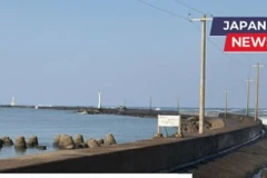 Khu vực đê chắn sóng Mikuni, thành phố Sakai, tỉnh Fukui. (Ảnh: Japan News)