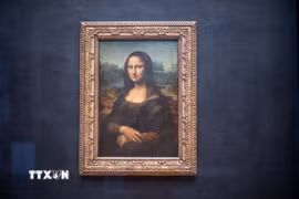 Bức kiệt tác Mona Lisa được trưng bày tại bảo tàng Louvre ở Paris, Pháp. (Ảnh: AFP/TTXVN)