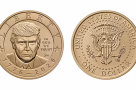 Mỹ phát hành đồng xu 1 USD in hình Tổng thống Donald Trump