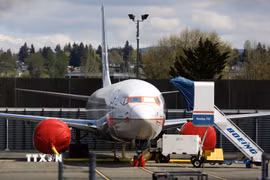 (Tư liệu) Máy bay 737 MAX 9 của Boeing tại nhà máy ở Renton, Washington, Mỹ. (Ảnh: AFP/TTXVN)