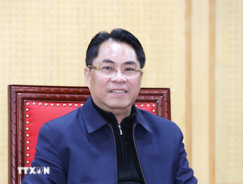 Ông Phan Thăng An, Phó Trưởng Ban Tổ chức Trung ương, Trưởng Ban Tổ chức “Giải Búa liềm vàng” lần thứ 9 năm 2024. (Ảnh: Phương Hoa/TTXVN)