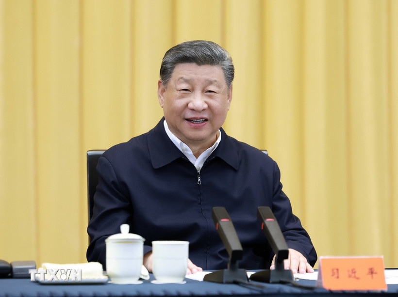 Chủ tịch Trung Quốc Tập Cận Bình phát biểu tại thủ đô Bắc Kinh. (Ảnh: THX/TTXVN)