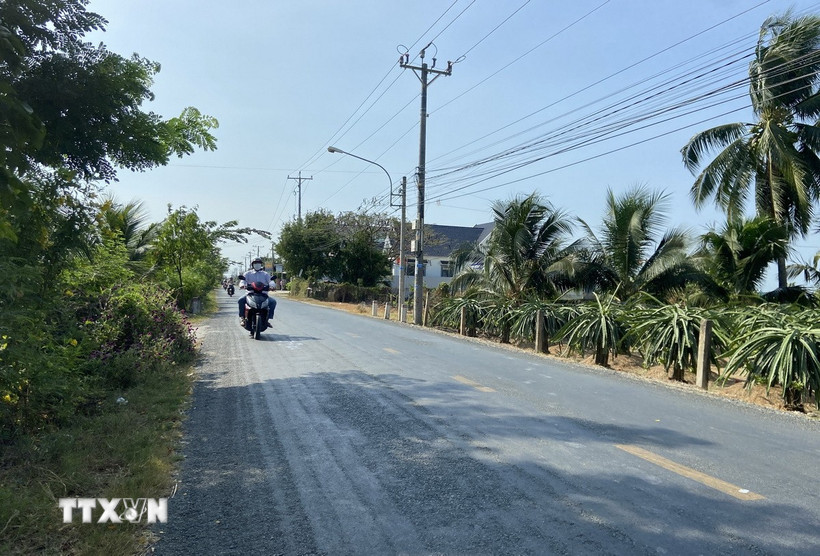 Không gian sạch đẹp tại xã An Lục Long, một trong 7 xã Nông thôn mới kiểu mẫu của tỉnh Long An đến thời điểm này. (Ảnh: Đức Hạnh/TTXVN)