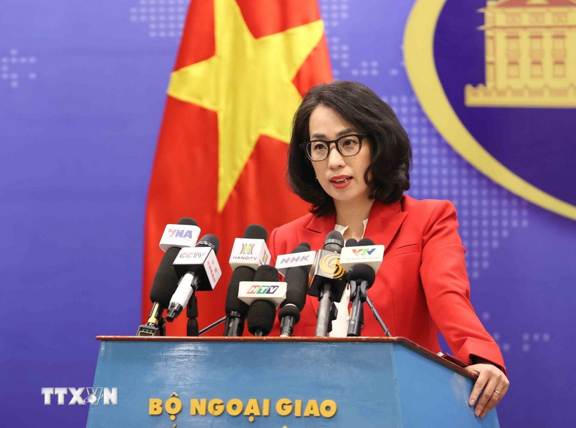 Người phát ngôn Bộ Ngoại giao Phạm Thu Hằng. (Ảnh: An Đăng/TTXVN)