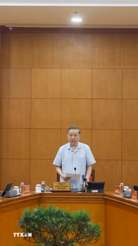 Tổng Bí thư, Chủ tịch nước Tô Lâm phát biểu chỉ đạo. (Ảnh: Thống Nhất/TTXVN)