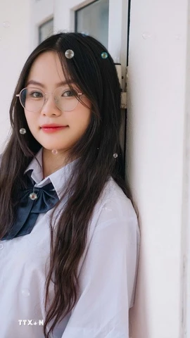 Nữ sinh Nguyễn Vân Khanh, lớp 12 chuyên Trung, Trường THPT chuyên Hoàng Văn Thụ xuất sắc giành ngôi thủ khoa khối D04 toàn tỉnh Phú Thọ với số điểm 28,25. (Ảnh: TTXVN phát)