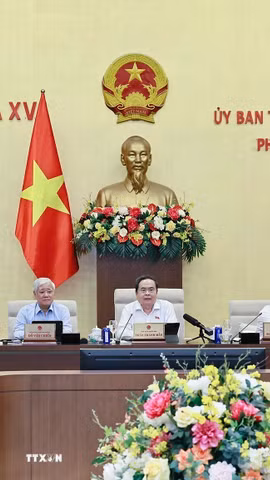 Chủ tịch Quốc hội Trần Thanh Mẫn phát biểu. (Ảnh: Doãn Tấn/TTXVN)
