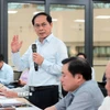Không gian Hội chợ mùa Thu 2025 được tổ chức như một hành trình xuyên Việt 2 Phó Thủ tướng Bùi Thanh Sơn, Trưởng Ban Chỉ đạo "Hội chợ mùa Thu 2025" phát biểu chỉ đạo. (Ảnh: An Đăng/TTXVN)