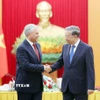 Tổng Bí thư Tô Lâm tiếp Chủ tịch Duma Quốc gia Nga Vyacheslav Volodin. (Ảnh: Thống Nhất/TTXVN)