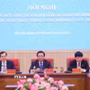 Giáo sư-Tiến sỹ Nguyễn Xuân Thắng, Chủ tịch Hội Lý luận Trung ương chủ trì. (Ảnh: Văn Điệp/TTXVN)