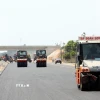 Nhà thầu Sơn Hải thi công một dự án cao tốc. (Ảnh: Huy Hùng/TTXVN)