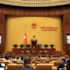 Quốc hội làm việc tại hội trường. (Ảnh: Tuấn Anh/TTXVN)