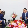 Phó Thủ tướng Trần Hồng Hà tiếp ông Trần Tư Xương, Tổng Giám đốc Tổng công ty Xây dựng công trình (CCECC) của Trung Quốc. (Ảnh: Tuấn Anh/TTXVN)