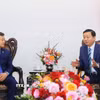 Phó Thủ tướng Trần Hồng Hà tiếp ông Trần Tư Xương, Tổng Giám đốc Tổng công ty Xây dựng công trình (CCECC) của Trung Quốc. (Ảnh: Tuấn Anh/TTXVN)
