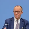 Thủ tướng Đức Friedrich Merz phát biểu tại cuộc họp báo mùa Hè ở Berlin. (Ảnh: THX/TTXVN)