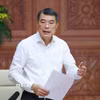 Thủ tướng Lê Minh Hưng kết luận cuộc họp với lãnh đạo Bộ Nội vụ, Bộ Dân tộc và Tôn giáo, Thanh tra Chính phủ. (Ảnh: Dương Giang/TTXVN)