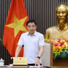 Phó Thủ tướng Nguyễn Văn Thắng phát biểu tại cuộc họp. (Ảnh: TTXVN phát)