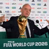 Chủ tịch FIFA Gianni Infantino trong cuộc họp báo trước lễ khai mạc World Cup 2026 tại Mexico. (Ảnh: THX/TTXVN)