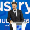 Tổng Thư ký NATO Mark Rutte phát biểu tại Diễn đàn Công nghiệp Quốc phòng ở Ankara, Thổ Nhĩ Kỳ. (Ảnh: AA/TTXVN phát)