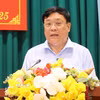 Ông Phạm Thành Ngại phát biểu nhận nhiệm vụ mới. (Ảnh: Hữu Chí/TTXVN)