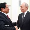 Thủ tướng Phạm Minh Chính hội kiến Tổng thống Nga Vladimir Putin. (Ảnh: Dương Giang/TTXVN)
