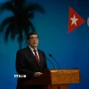 Bộ trưởng Ngoại giao Cuba Bruno Rodriguez phát biểu tại cuộc họp báo ở La Habana. (Ảnh: THX/TTXVN)