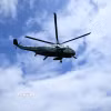 Trực thăng Marine One chở Tổng thống Donald Trump bay trên bầu trời Baltimore, Maryland, Mỹ, ngày 25/5/2020. (Ảnh: AFP/TTXVN)
