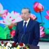 Tổng Bí thư Tô Lâm phát biểu chính sách tại Học viện Chính trị và Hành chính Quốc gia Lào. (Ảnh: Thống Nhất/TTXVN)