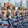 Ra mắt đội hình nữ Cảnh sát Giao thông dẫn đoàn của Công an Thành phố Hồ Chí Minh. (Ảnh: Thành Chung/TTXVN)