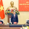 Chủ tịch Quốc hội Trần Thanh Mẫn phát biểu. (Ảnh: Doãn Tấn/TTXVN)