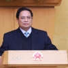Thủ tướng Phạm Minh Chính chủ trì Phiên họp Chính phủ thường kỳ tháng 1/2025. (Ảnh: Dương Giang/TTXVN)
