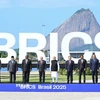 Lãnh đạo các nước BRICS chụp ảnh chung tại Hội nghị thượng đỉnh BRICS ở Rio de Janeiro, Brazil. (Ảnh: THX/TTXVN)