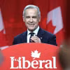 Ông Mark Carney phát biểu sau khi được bầu làm lãnh đạo đảng Tự do cầm quyền Canada tại thủ đô Ottawa, ngày 9/3/2025. (Ảnh: Getty Images/TTXVN)