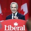 Ông Mark Carney phát biểu sau khi được bầu làm lãnh đạo đảng Tự do cầm quyền Canada tại thủ đô Ottawa, ngày 9/3/2025. (Ảnh: Getty Images/TTXVN)