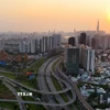 Quy hoạch Thành phố Hồ Chí Minh thời kỳ 2021-2030, tầm nhìn đến 2050 xác định Thành phố Hồ Chí Minh sẽ phát triển theo mô hình đô thị đa trung tâm. (Ảnh: Hồng Đạt/TTXVN)