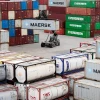 Quang cảnh cảng hàng hóa tại Duisburg, Đức. (Nguồn: THX/TTXVN)