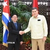 Phó Thủ tướng Hồ Quốc Dũng và Phó Thủ tướng Cuba Óscar Pérez-Oliva Fraga. (Ảnh: Việt Hùng/TTXVN)