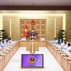 Thủ tướng Phạm Minh Chính chủ trì họp đánh giá sơ kết 1 tháng vận hành chính quyền địa phương hai cấp. (Ảnh: Dương Giang/TTXVN)