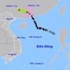 Vị trí và đường đi của bão số 7. (Nguồn: Trung tâm Dự báo Khí tượng Thủy văn Quốc gia)