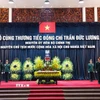 Linh cữu nguyên Chủ tịch nước Trần Đức Lương quàn tại Nhà tang lễ Quốc gia số 5 Trần Thánh Tông, Hà Nội. (Ảnh: TTXVN)