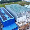 Doanh nghiệp đầu tư, xây dựng nhà xưởng trong Khu công nghiệp An Phú Thạnh, huyện Bến Lức, tỉnh Long An. (Ảnh: Hồng Đạt/TTXVN)