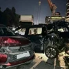 Nhiều ôtô hư hỏng sau tai nạn liên hoàn. (Nguồn: VTC)